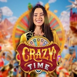 Crazy Time slot logo by Evolution at NV Casino