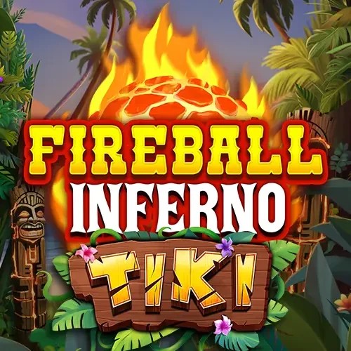 Official Slots logo: Fireball Inferno Tiki by NetEnt at NV Casino